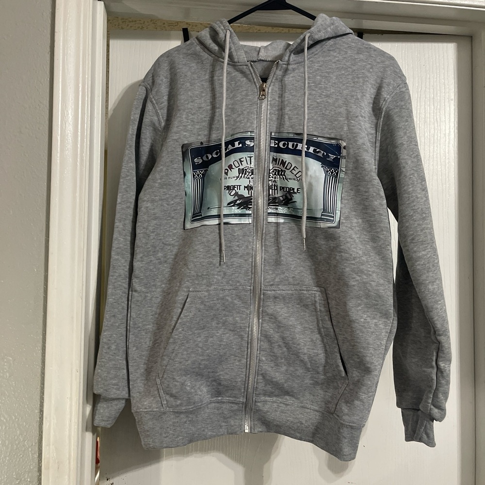Gray Zip-Up Hoodie